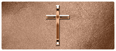 DNSEMP-L-510-BZ-SH-BZ Bronze Single Cross Shimmer Bronze
